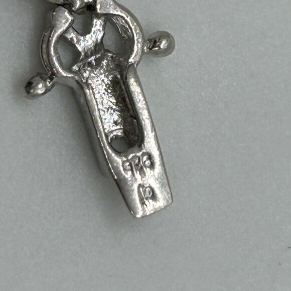 Sterling Silver Tennis Bracelet Blue Gemstones 6.5 " Vintage 1980 11.11grams - Picture 12 of 16